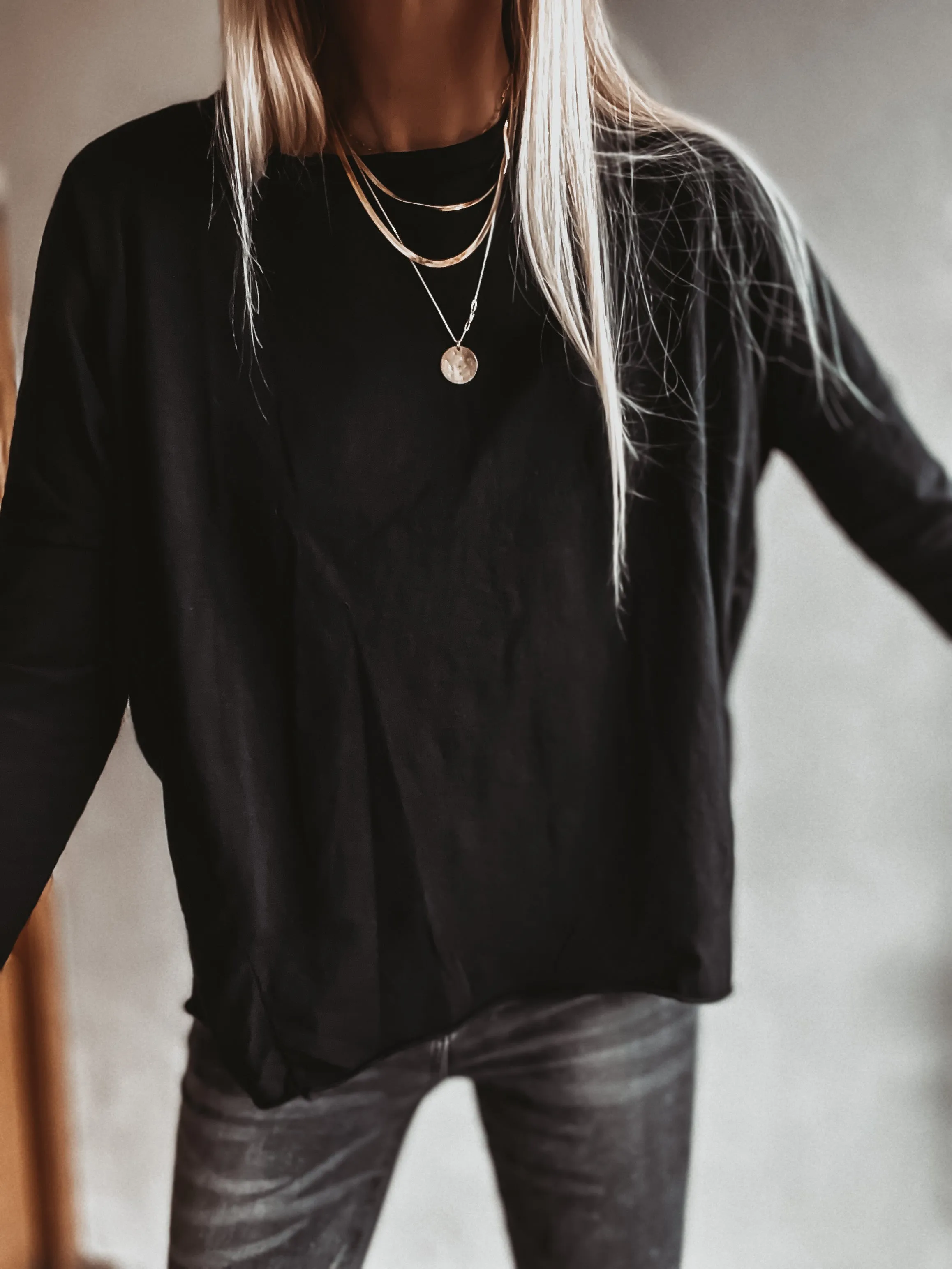 THE PERFECT BLACK LONG SLEEVED TEE *new*