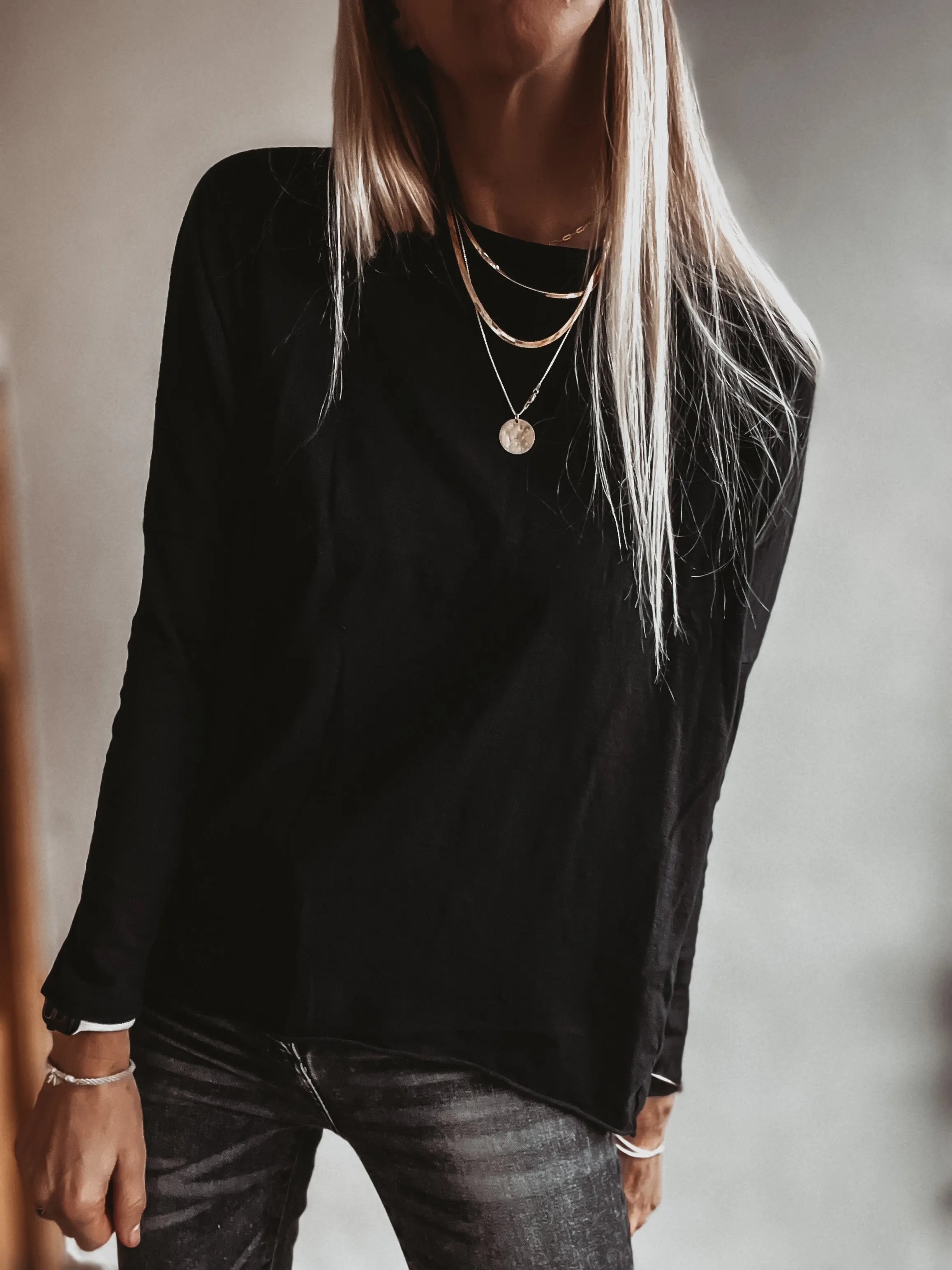 THE PERFECT BLACK LONG SLEEVED TEE *new*