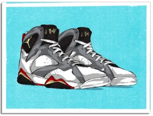 The Twelve: Wear Your Jays Jordan 7 Silkscreen Print by Eric Pagsanjan