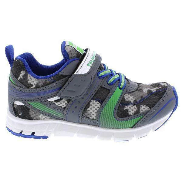 Tsukihoshi Velocity Gray Camo Boys Running Shoes (Machine Washable)