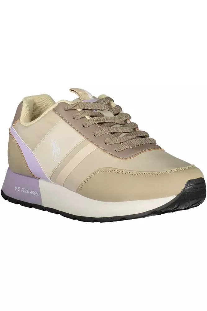 U.S. POLO ASSN. Beige Polyethylene Women Sneaker