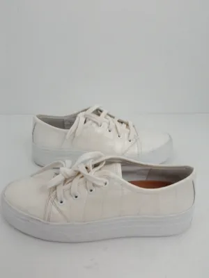 Via Spiga Women's Beige Fashion Platform Sneakers Size 6 M