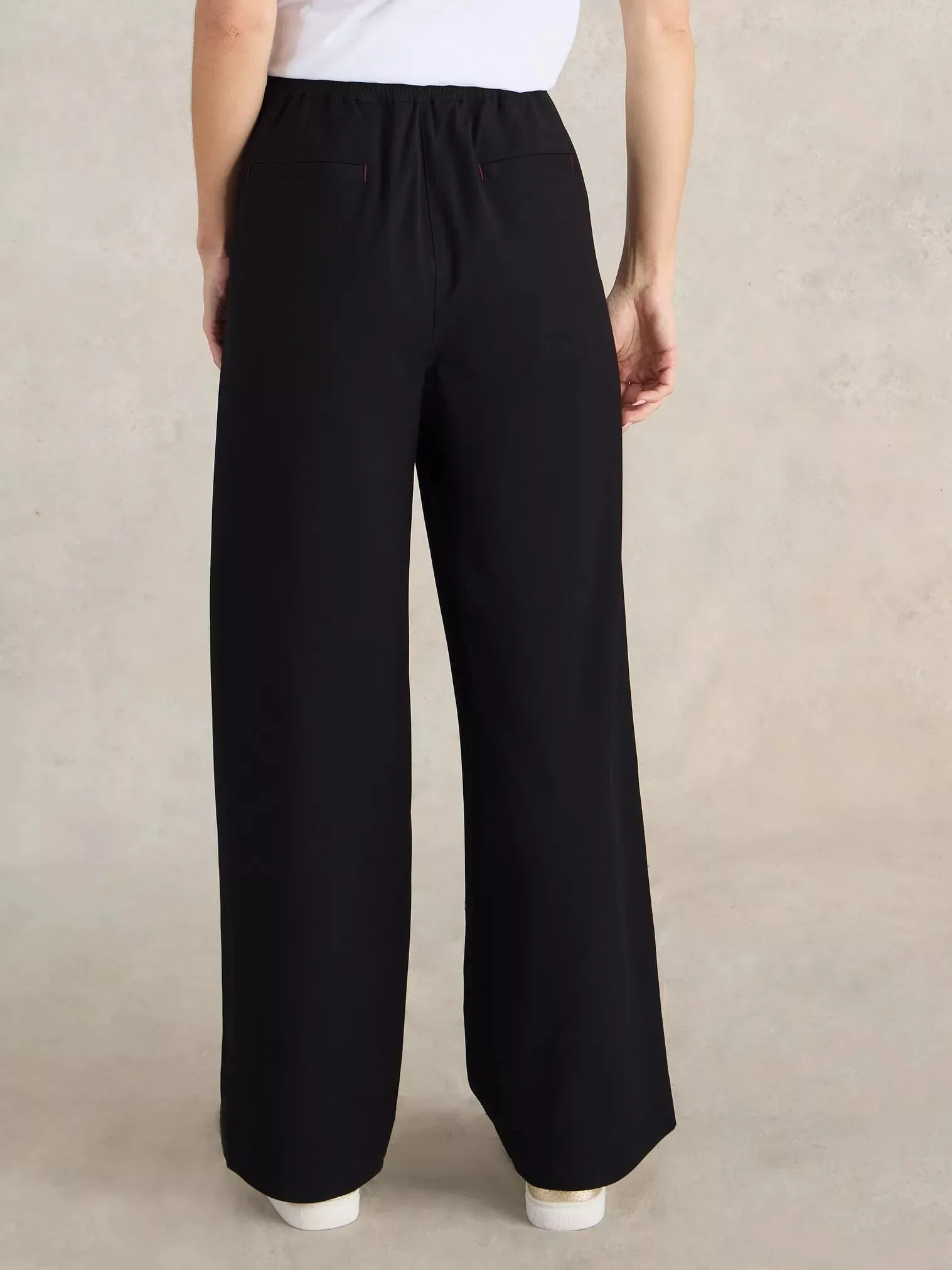 White Stuff Freda Wide Leg Trouser Pure Black