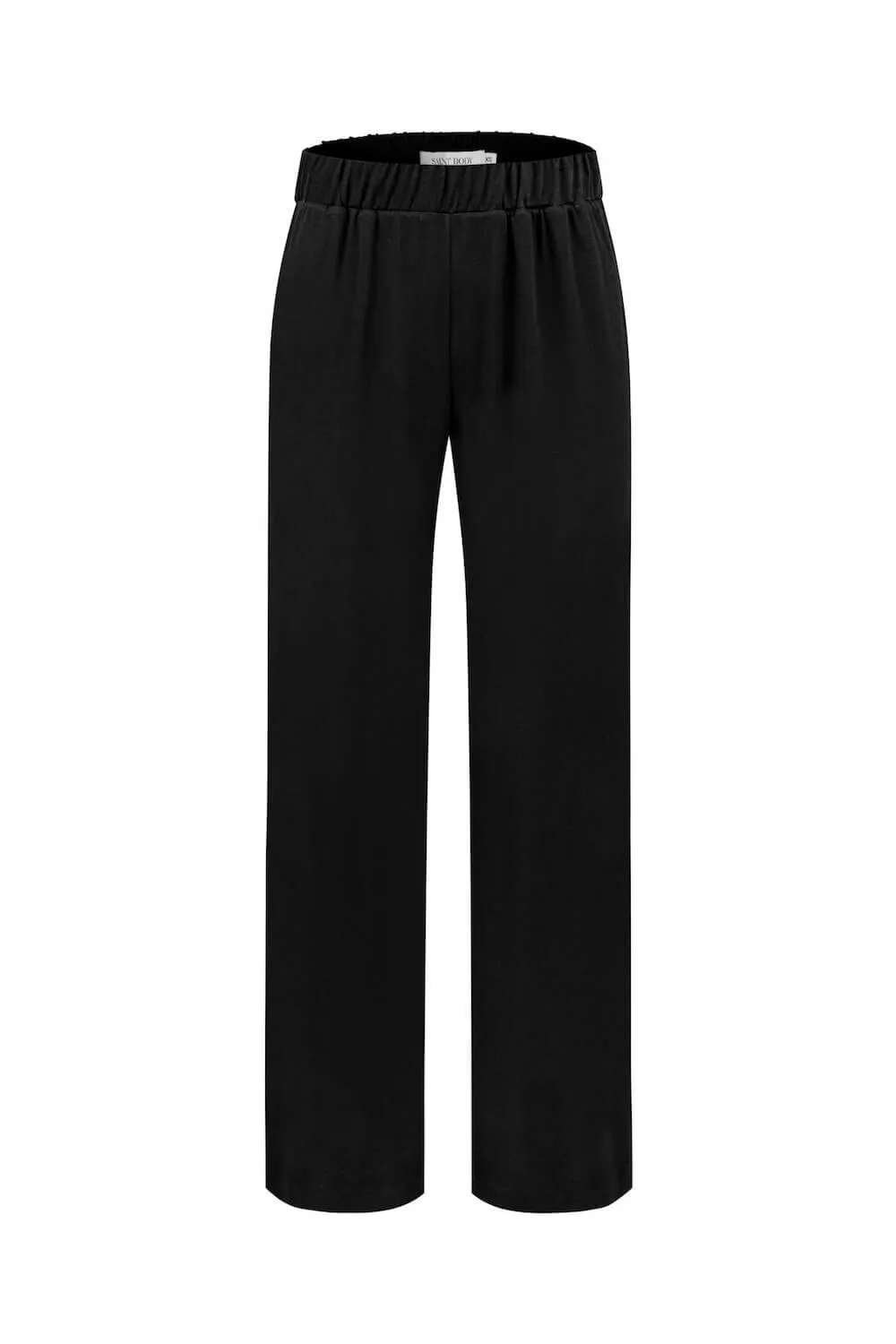 Wide Leg Knit Pants Black