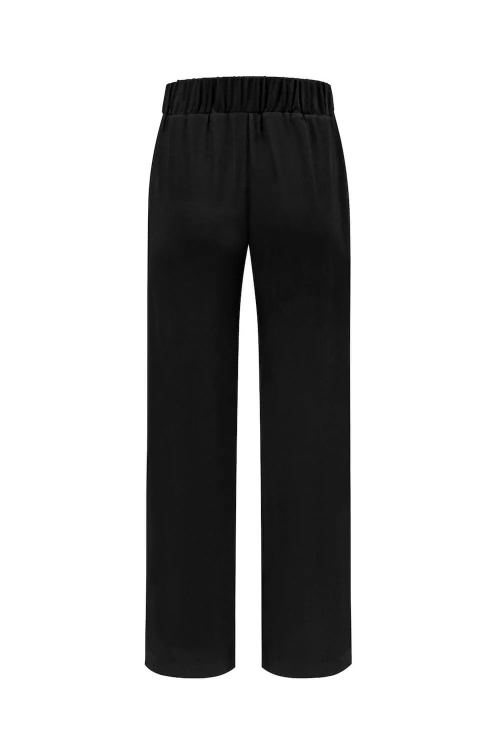 Wide Leg Knit Pants Black