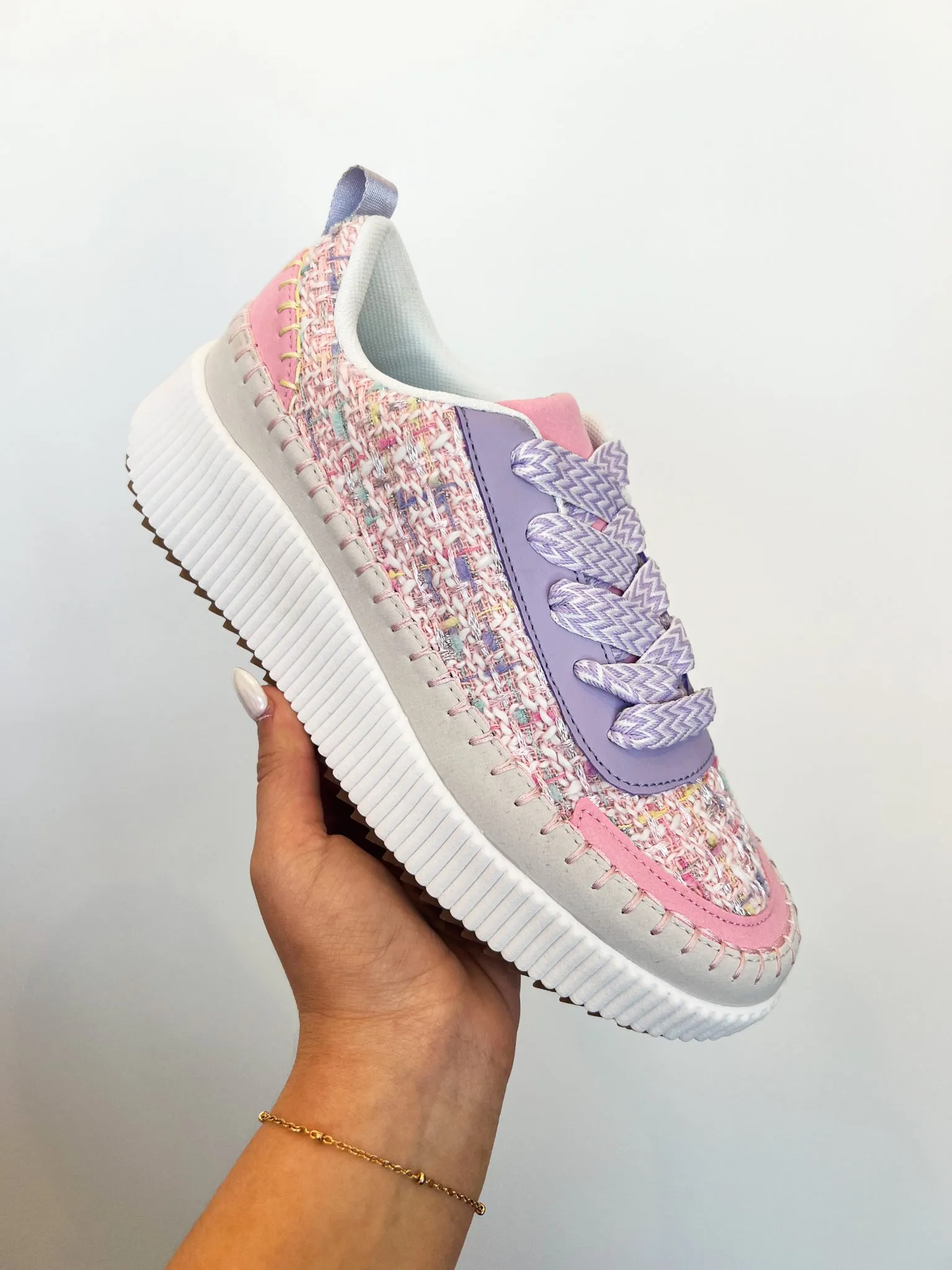 Willow Woven Sneakers- Pastel Purple Multi