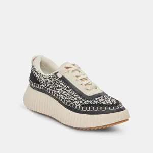 Women's Dolen Sneakers - White / Black Knit