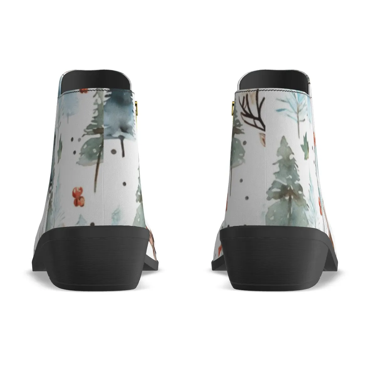 Women's Fashion Boots Christmas print