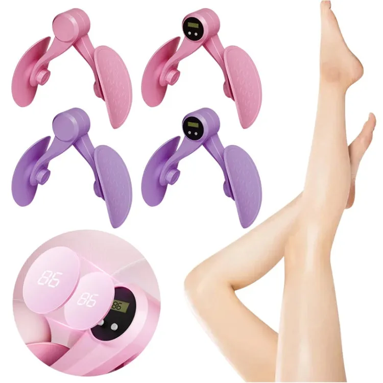 Yoga Clip Legs Pelvic Muscle Trainer Kegel Exercise Postpartum Repair Slim Legs Equipment, Color: Counting Model Purple