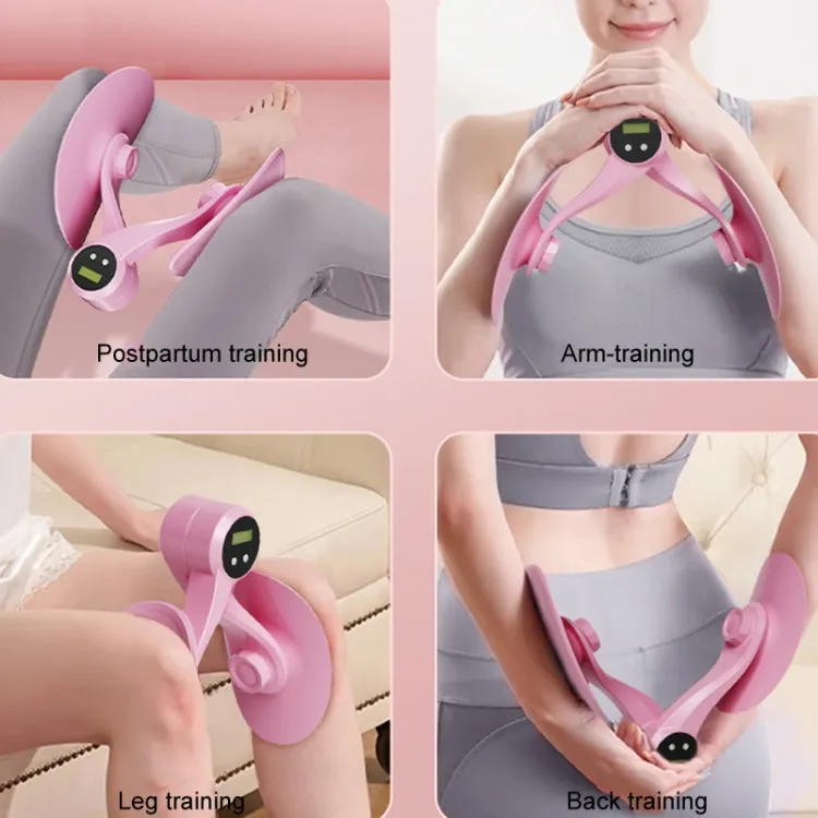 Yoga Clip Legs Pelvic Muscle Trainer Kegel Exercise Postpartum Repair Slim Legs Equipment, Color: Counting Model Purple