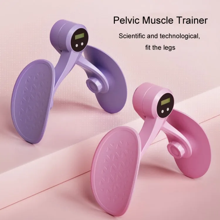 Yoga Clip Legs Pelvic Muscle Trainer Kegel Exercise Postpartum Repair Slim Legs Equipment, Color: Counting Model Purple